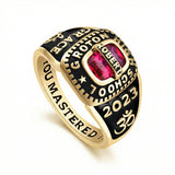 Sterling Silver Personalized Engraved  High School College Ring