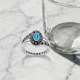 Sterling Silver Personalized Engraved  Class Ring 2026 Graduation Gifts for Women