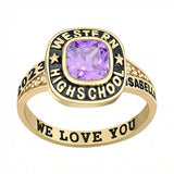 Sterling Silver Custom  Class Ring Graduation Gifts for Women