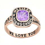 Sterling Silver Custom  Class Ring Graduation Gifts for Women