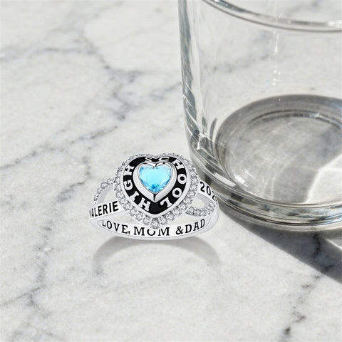 Sterling Silver Custom  High School College Graduation Class Ring Graduation Gifts for Women