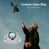 Sterling Silver Custom  High School College Graduation Class Ring Graduation Gifts for Women