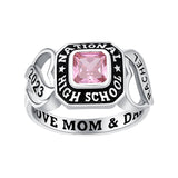 Sterling Silver  Personalized  High School College Graduation Class Ring 2026 Graduation Gifts for Women