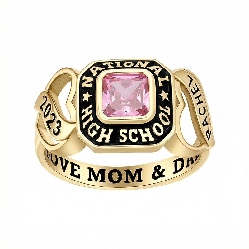 Sterling Silver  Personalized  High School College Graduation Class Ring 2026 Graduation Gifts for Women