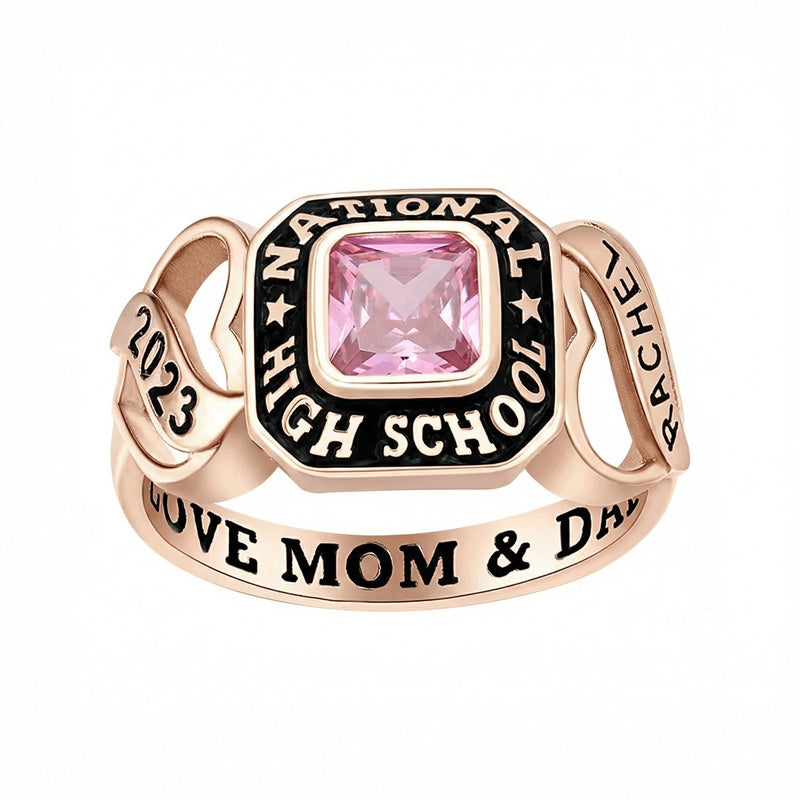 Sterling Silver  Personalized  High School College Graduation Class Ring 2026 Graduation Gifts for Women