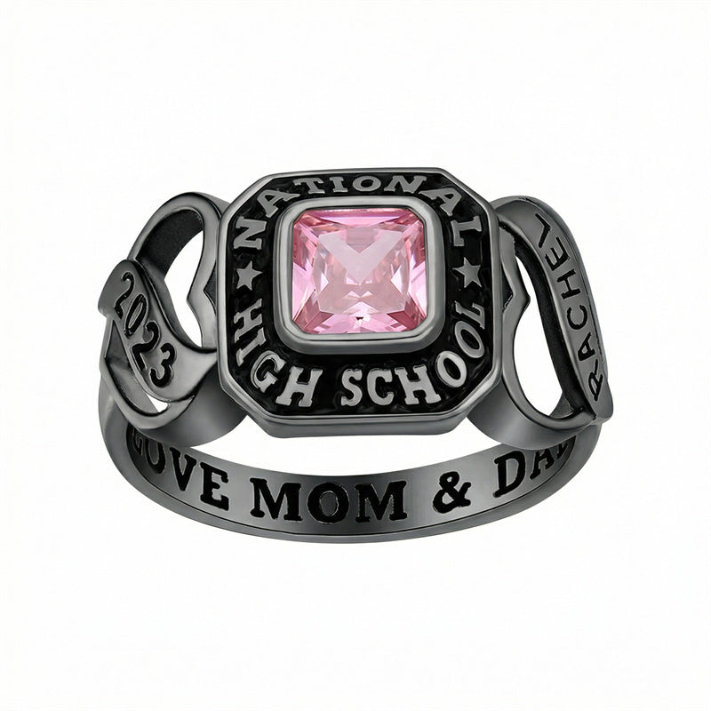 Sterling Silver  Personalized  High School College Graduation Class Ring 2026 Graduation Gifts for Women