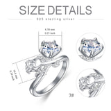 Sterling Silver Moissanite 12 Months Birthflowers Ring
