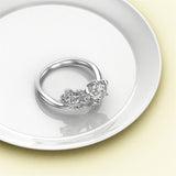 Sterling Silver Moissanite 12 Months Birthflowers Ring