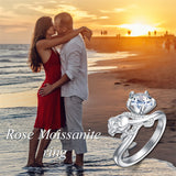 Sterling Silver Moissanite 12 Months Birthflowers Ring