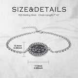 Sterling Silver 12 Month Birth Flower Photo Locket Bracelet