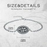 Sterling Silver 12 Month Birth Flower Photo Locket Bracelet
