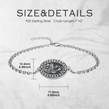 Sterling Silver 12 Month Birth Flower Photo Locket Bracelet