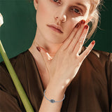 Sterling Silver 12 Month Birth Flower Photo Locket Bracelet