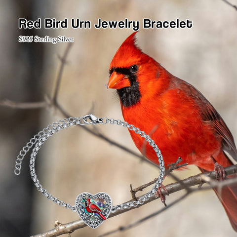 Sterling Silver Heart Urn Bracelet for Ashes Memorial Keepsake Jewelry Gifts for Women