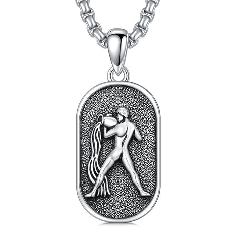 Sterling Silver Zodiac Sign Pendant Necklace