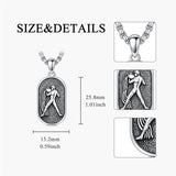 Sterling Silver Zodiac Sign Pendant Necklace