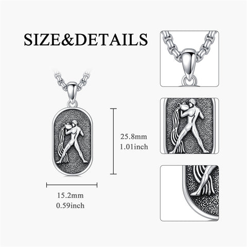 Sterling Silver Zodiac Sign Pendant Necklace