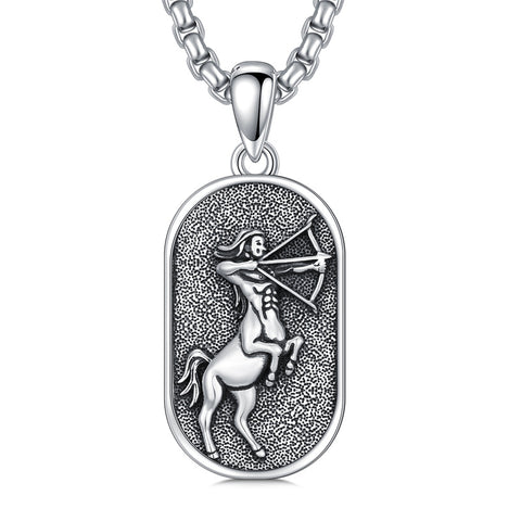 Sterling Silver Zodiac Sign Pendant Necklace