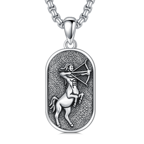 Sterling Silver Zodiac Sign Pendant Necklace
