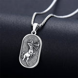 Sterling Silver Zodiac Sign Pendant Necklace