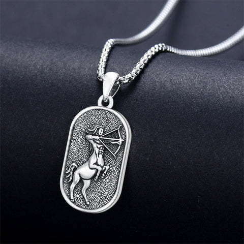 Sterling Silver Zodiac Sign Pendant Necklace