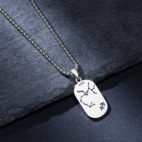 Sterling Silver Zodiac Sign Pendant Necklace