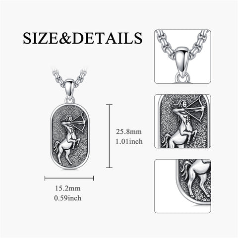 Sterling Silver Zodiac Sign Pendant Necklace