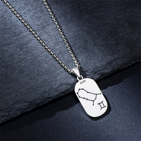 Sterling Silver Zodiac Sign Pendant Necklace