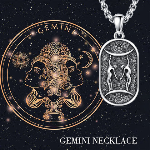 Sterling Silver Zodiac Sign Pendant Necklace
