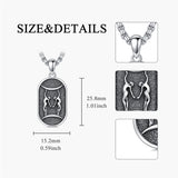 Sterling Silver Zodiac Sign Pendant Necklace