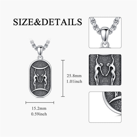 Sterling Silver Zodiac Sign Pendant Necklace