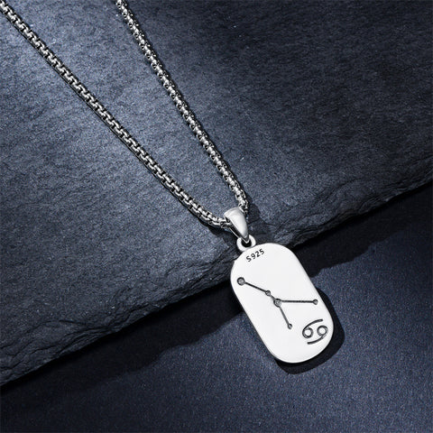 Sterling Silver Zodiac Sign Pendant Necklace
