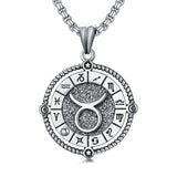 Sterling Silver Oxidation12 Zodiac Pendant Necklace