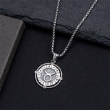 Sterling Silver Oxidation12 Zodiac Pendant Necklace
