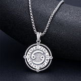 Sterling Silver Oxidation12 Zodiac Pendant Necklace