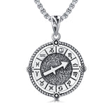 Sterling Silver Oxidation12 Zodiac Pendant Necklace