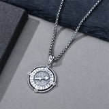 Sterling Silver Oxidation12 Zodiac Pendant Necklace