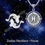 Sterling Silver Oxidation12 Zodiac Pendant Necklace