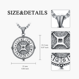 Sterling Silver Oxidation12 Zodiac Pendant Necklace