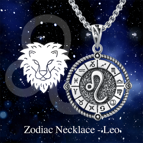 Sterling Silver Oxidation12 Zodiac Pendant Necklace
