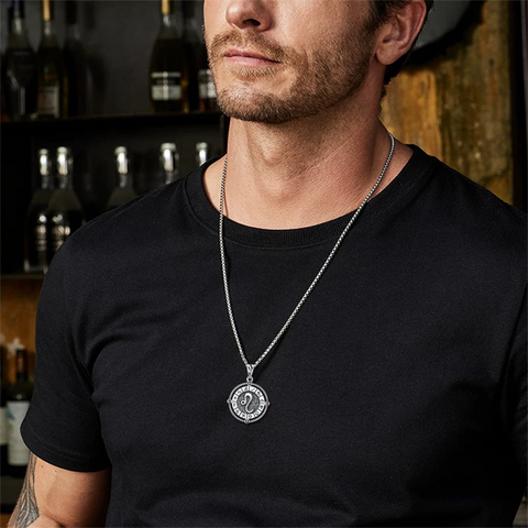 Sterling Silver Oxidation12 Zodiac Pendant Necklace