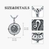 Sterling Silver Oxidation12 Zodiac Pendant Necklace
