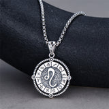Sterling Silver Oxidation12 Zodiac Pendant Necklace