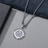Sterling Silver Oxidation12 Zodiac Pendant Necklace