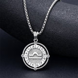 Sterling Silver Oxidation12 Zodiac Pendant Necklace