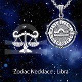 Sterling Silver Oxidation12 Zodiac Pendant Necklace