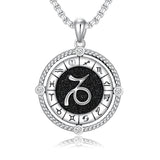 Sterling Silver Oxidation12 Zodiac Pendant Necklace