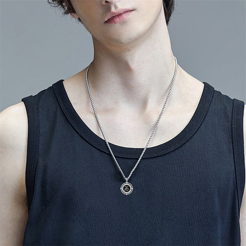 Sterling Silver Oxidation12 Zodiac Pendant Necklace