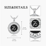 Sterling Silver Oxidation12 Zodiac Pendant Necklace