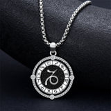 Sterling Silver Oxidation12 Zodiac Pendant Necklace